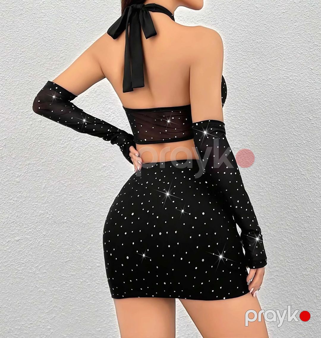 Qadınlar üçün kombinasiya 5038, qara, poliester, ölçü L/XL — Mallar, Bakı (2)