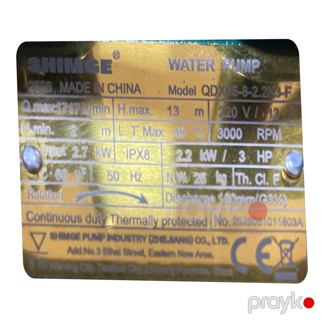 Drenaj nasosu Shimge QDX65-8-2.2 K3-F 2698 — Mallar, Bakı (2)