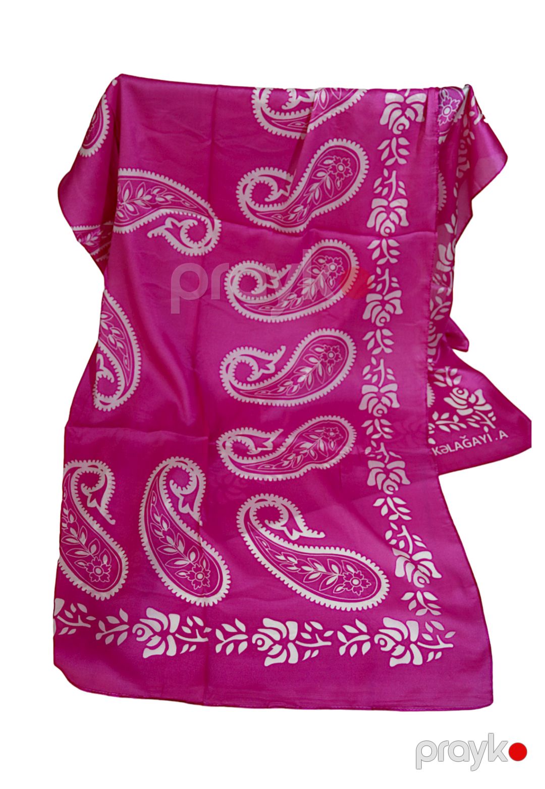 Kəlağayı 8478, ipək, çəhrayı, 150x150 sm — Mallar, Bakı (2)