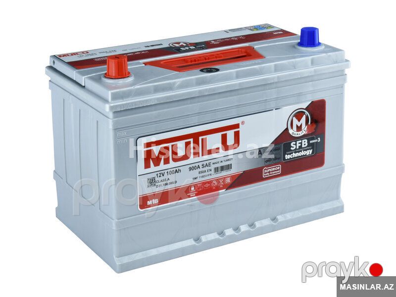 Akkumulyator Mutlu S3 Asia 100 Ah L — Akkumulyatorlar, Bakı (2)
