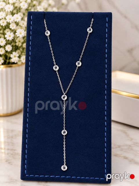 Boyunbağı No brand, Gümüş, 925 əyar, Ağ, Gümüşü — Bakı