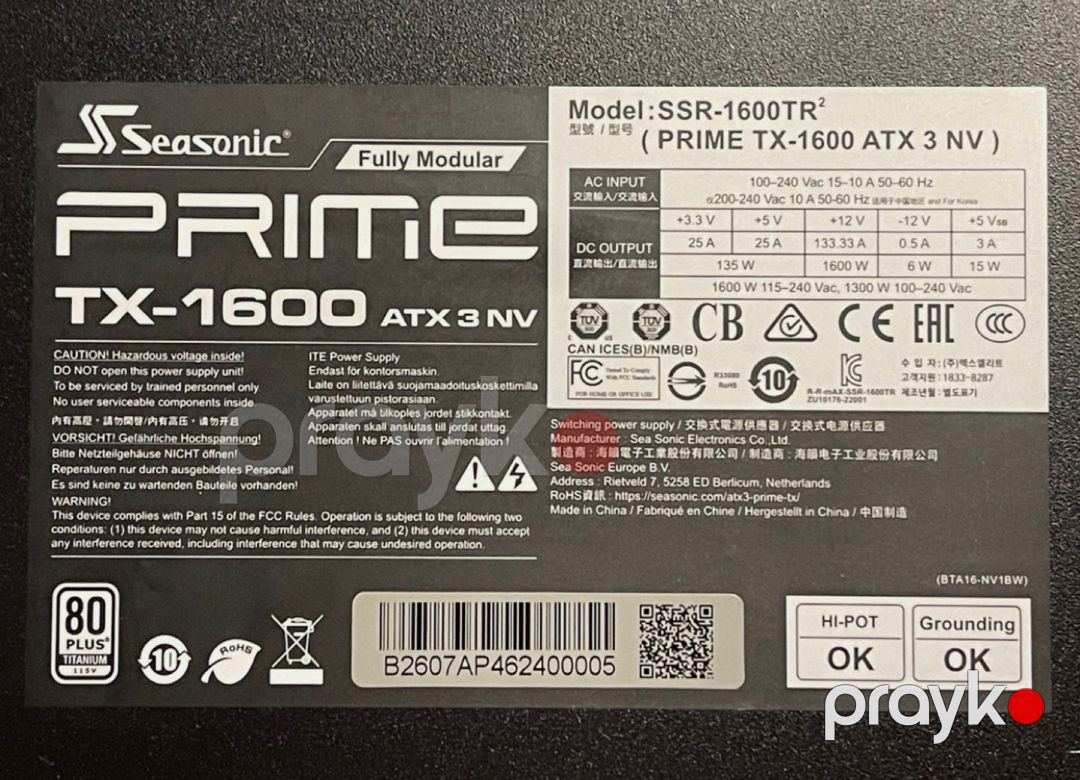 Seasonic Prıme TX-1600 — Kompüterlər və noutbuklar, Bakı (2)