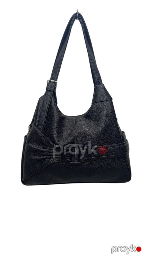 Çiyin çantası, qara, önü kəmər detallı - BNE-423 — Bakı