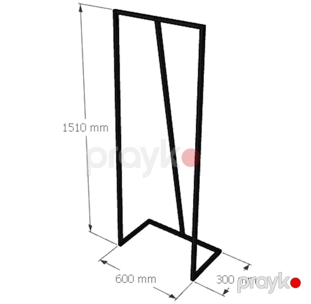 Asma-dayaq 3563_M2ReyColBl Qara, dəmir, 150x30x60 sm — Mallar, Bakı (2)
