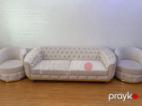 Divan və 2 kreslo dəsti - Model: 1 divan + 2 ədəd dairəvi kreslo — Bakı