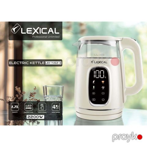 Lexical LEK-1462-3 Smart Elektrik Çaydanı – 1.7L, 2200W, LED Ekran — Bakı