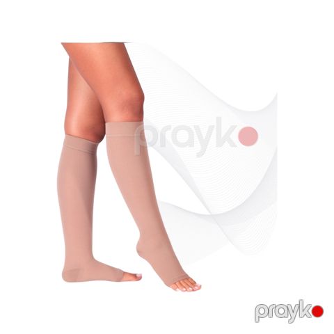 Kompressiya uzun corabları ABC Teks MS200 100 18-22 mm civə sütunu, dizdən altı, açıq barmaq, bej, məhsul çeşiddə — Bakı