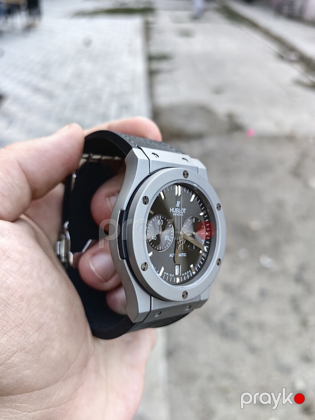 Hublot saatı, təptəzədir, qarantiyası da var. Tam mexaniki, qoldan — Qol saatları, Bakı (3)