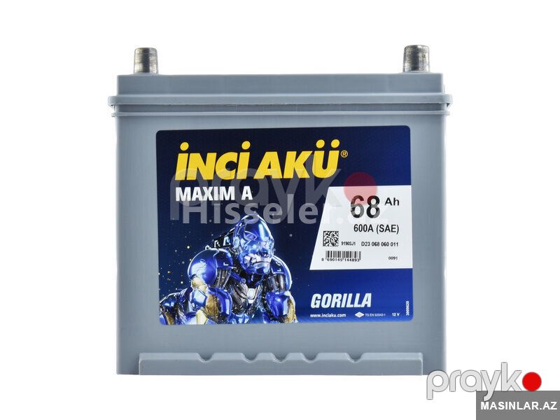 Akkumulyator Inci Aku Asia 68 Ah R — Akkumulyatorlar, Bakı (2)