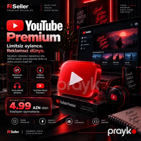 YouTube Premium Hesabları — Bakı