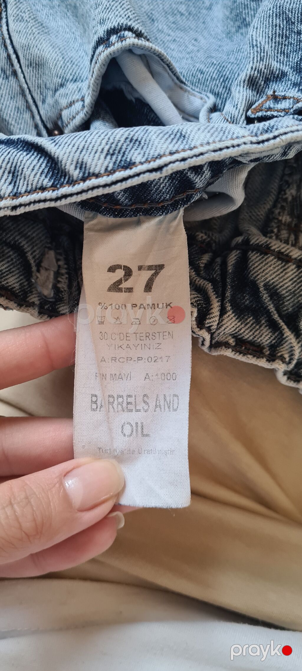 Qadın cins şalvar - Rəng: açıq mavi (light wash) - Model: düz kəsim — Uşaq geyimi, Bakı (5)