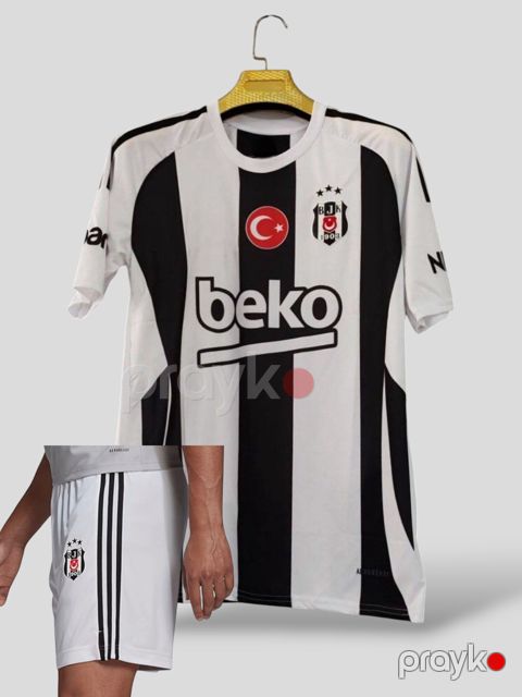İdman kostyumu azarkeşlər üçün Beşiktaş Retro, ağ, polyester, ölçü XXL — Bakı