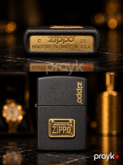 Alışqan Zippo, polad, qara — Bakı