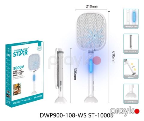 Elektroşok həşəratlara qarşı Winning Star ST-10000, 3 Vt, Ağ — Bakı