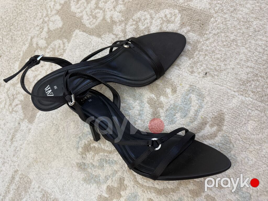 Zara qadın sandalı - Rəng: qara - Ölçü: 38 (daxildə “38” qeyd olunub) — Sandal, Bakı (2)