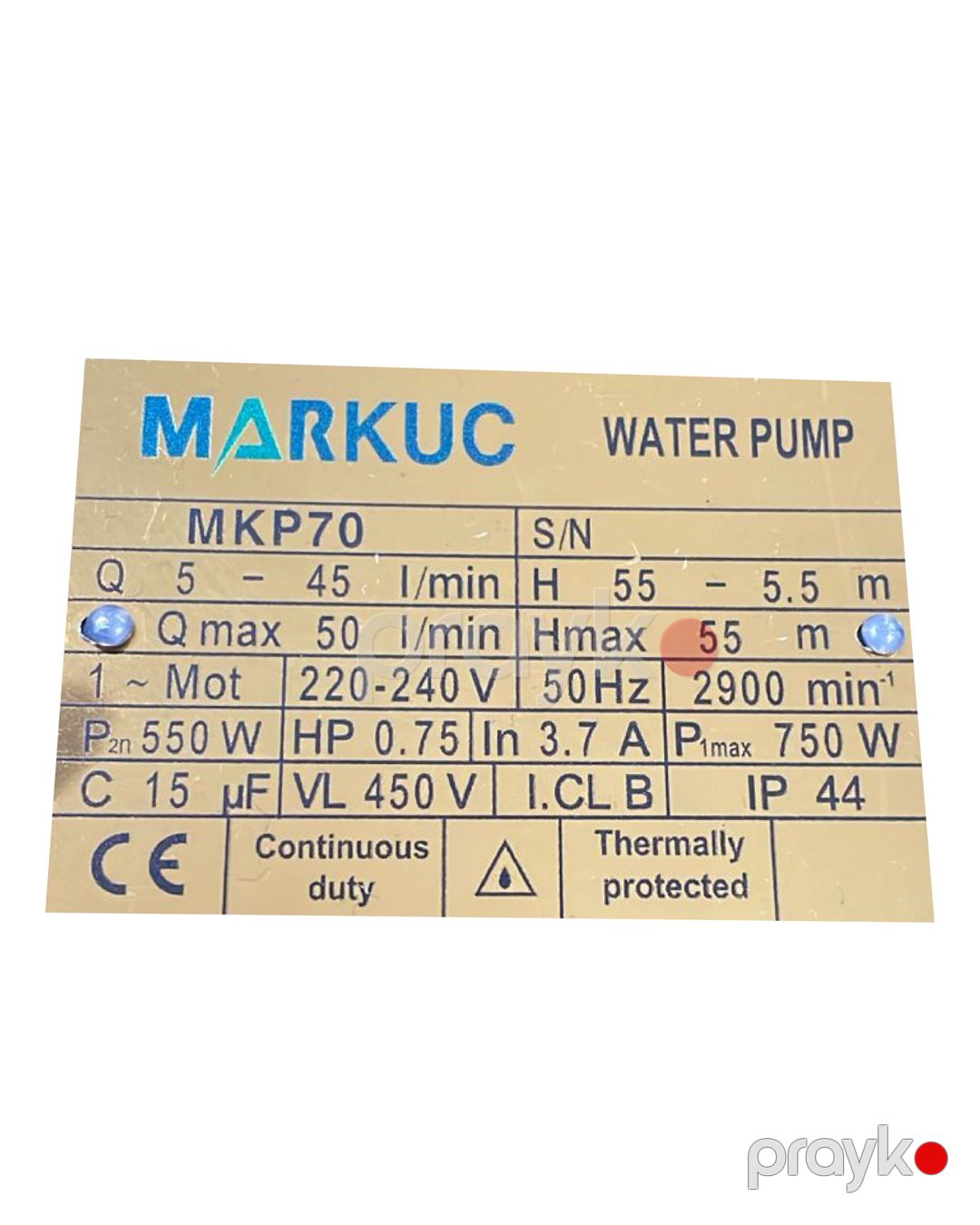 Su nasosu Murkuc MKP70 — Mallar, Bakı (2)
