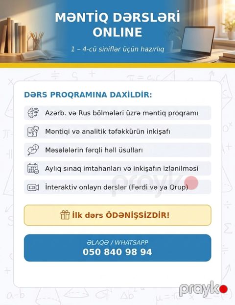 Mentiq dersleri online