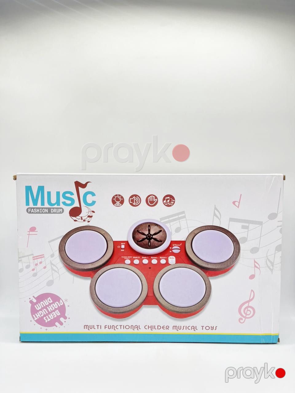 Musiqili oyuncaq nağara dəsti Beats Flash Light Drum, plastik, qırmızı — Mallar, Bakı (2)