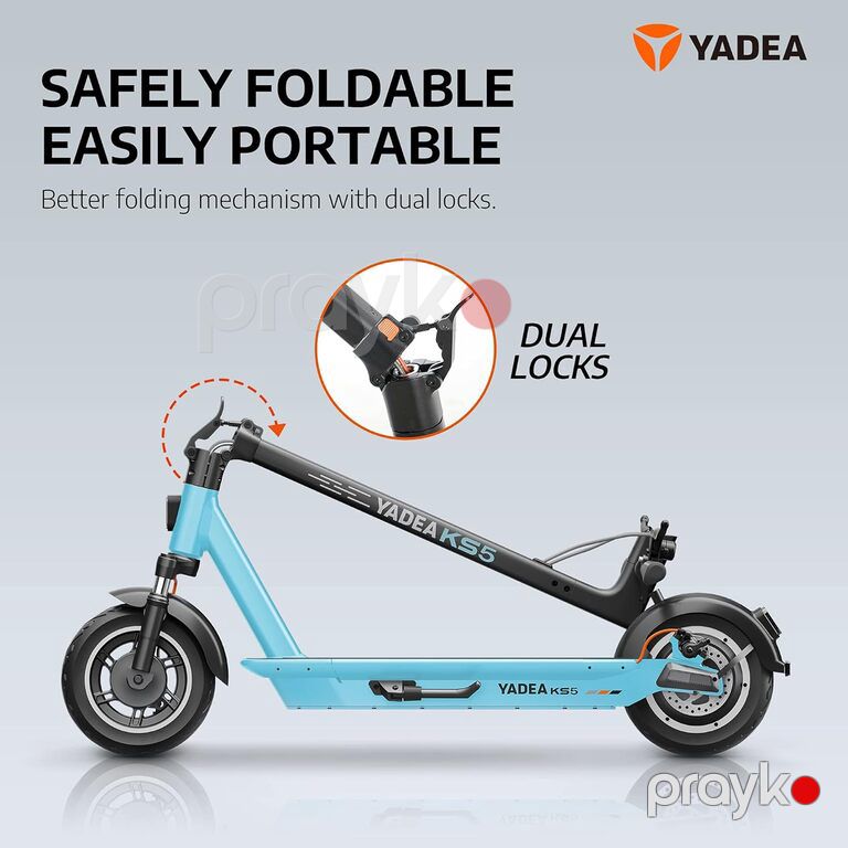 Elektrik skuter "Yadea KS5 White/Black and Blue/Grey" — İdman, hobi, istirahət, Bakı (11)