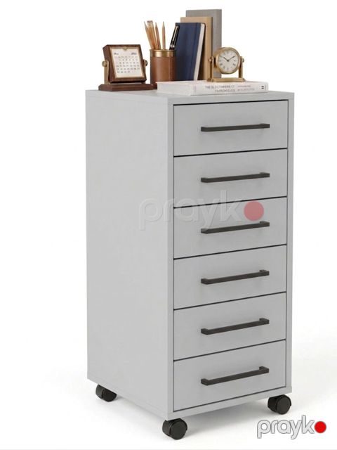 Tumba MB10, laminat, təkərli, 85x40x40 sm, boz — Bakı