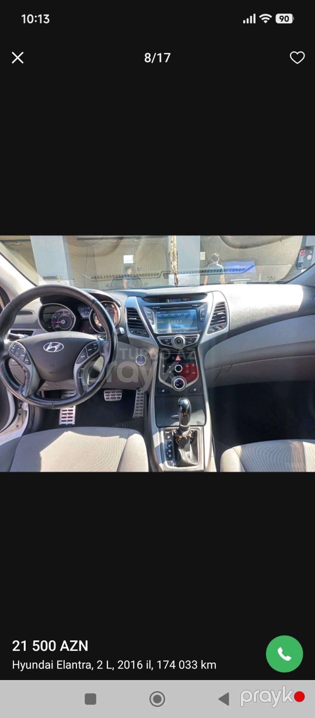 Hyundai Elantra: 2 l 2016 il Sedan 77-EK-474 — Avtomobillər, Mehdiabad (8)