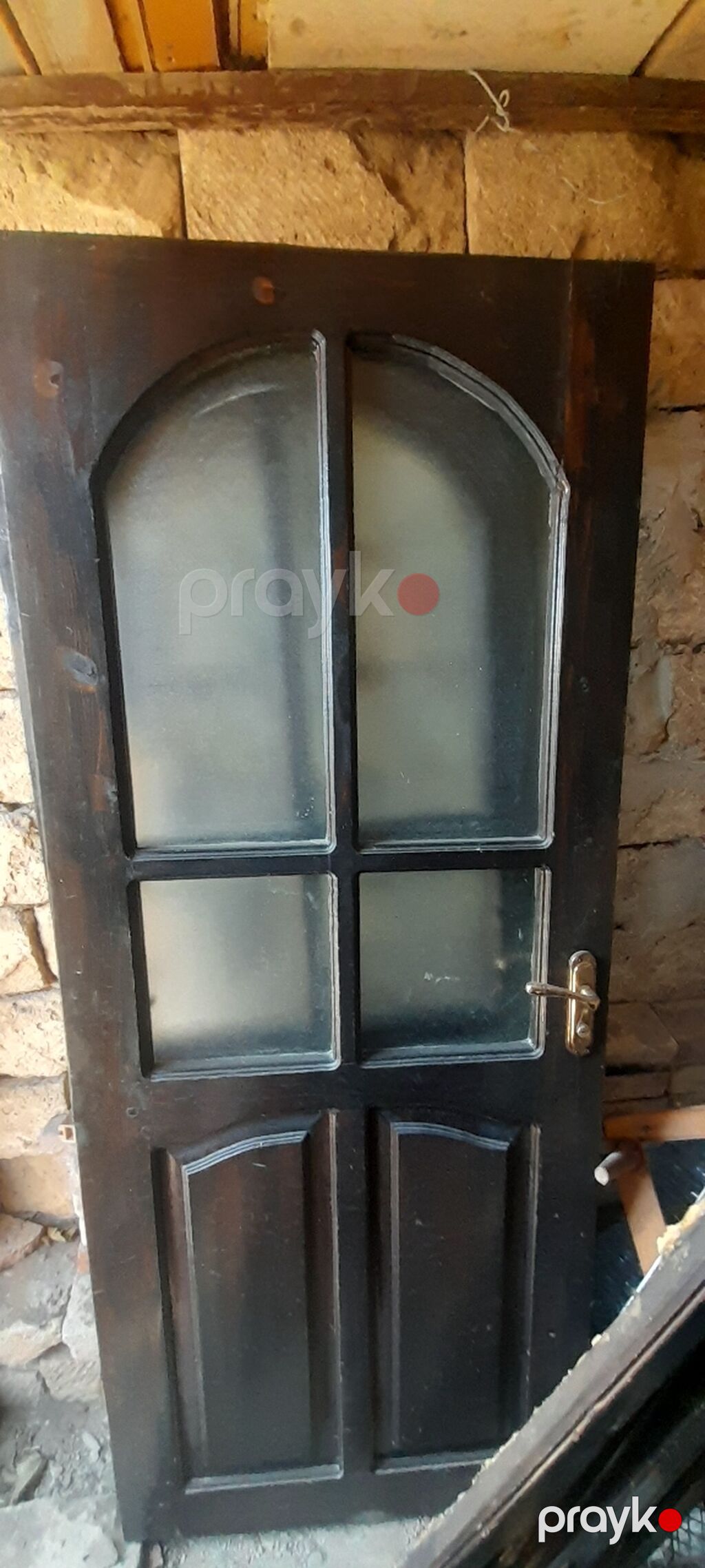 Taxta qapı və pəncərə dəsti - Material: massiv taxta, tünd rəngli — Pəncərələr, qapılar, balkonlar, Güzdək (2)