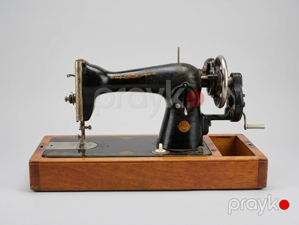 Mekaniki tikiş maşını – retro dizaynlı, taxta baza üzərində — Digər, Masazır (2)