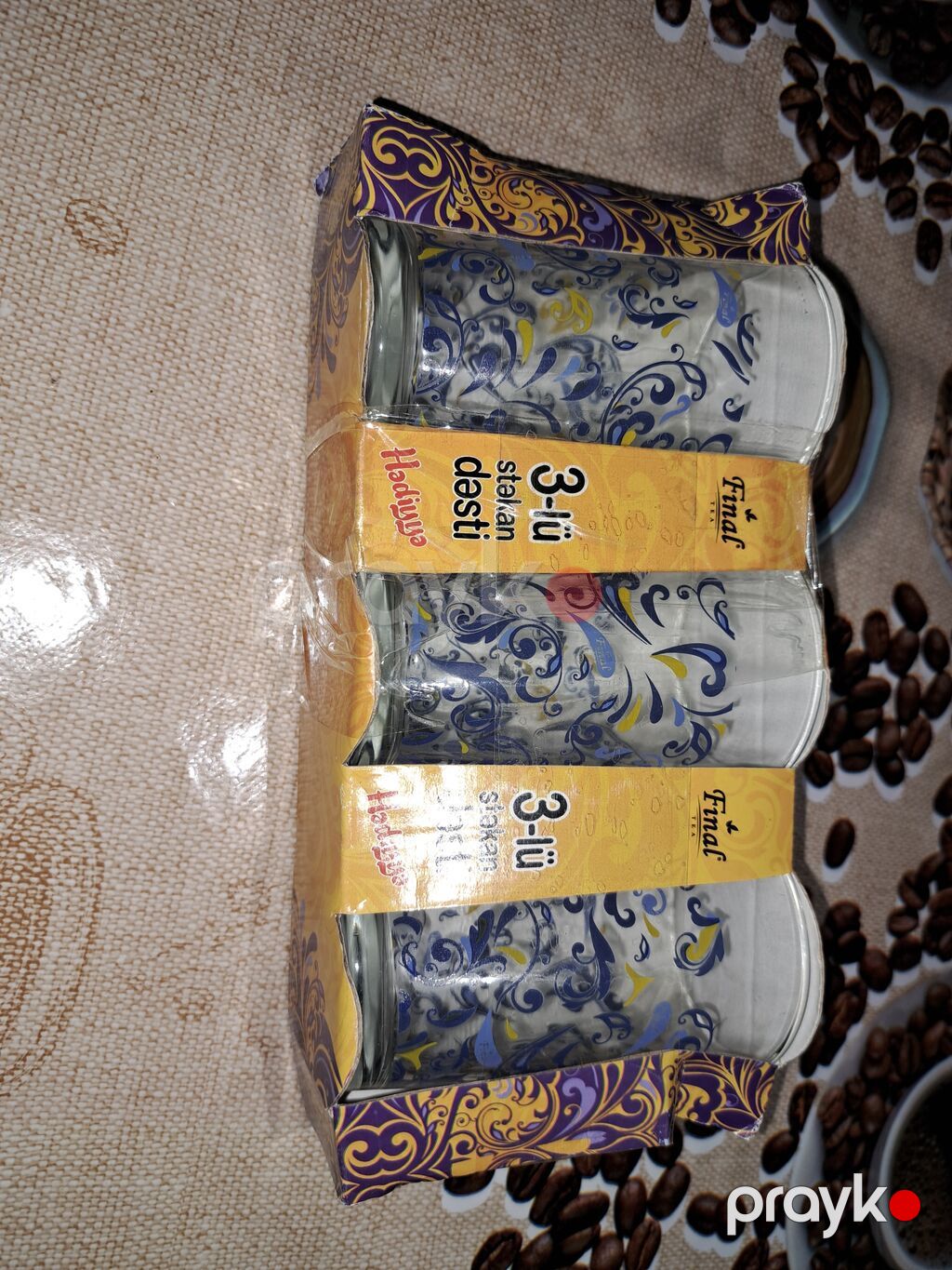 Stəkanlar, rəng - Mavi, Şüşə, 1 əd, 200 ml — Süfrə qabı, Bakı (3)