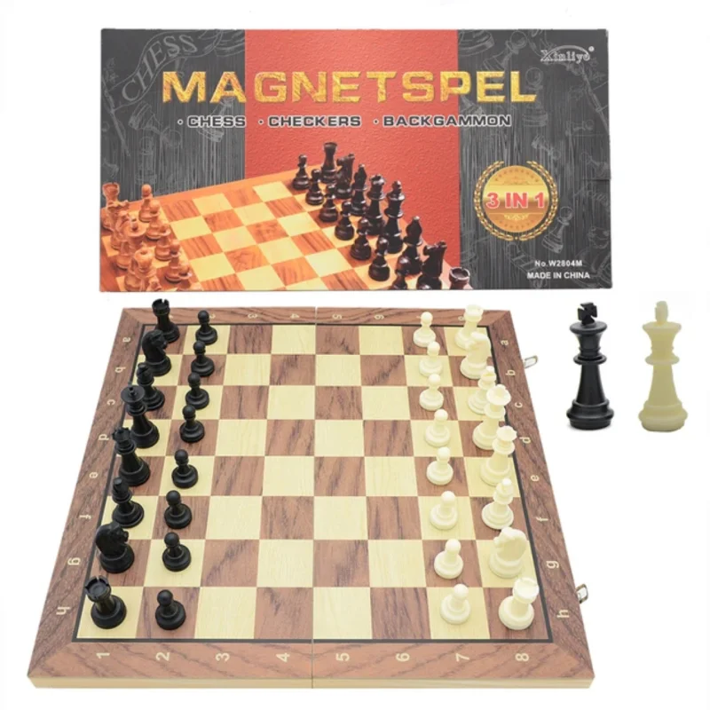 Şahmat + dama + nərd (3-ü 1-də) WS0533, taxta/maqnit, 39x39 sm — Top oyunları, Bakı (2)