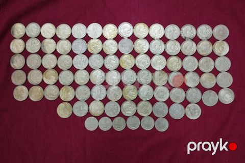 Kolleksiya üçün Ssri sikkələri dəsti - Müxtəlif illərə aid Sovet rubl — Bakı
