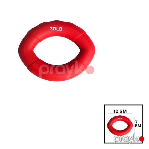 Bilək espanderi Gymnic, silikon, qırmızı, 7x10 sm, 30 LB, 14 kq — Bakı
