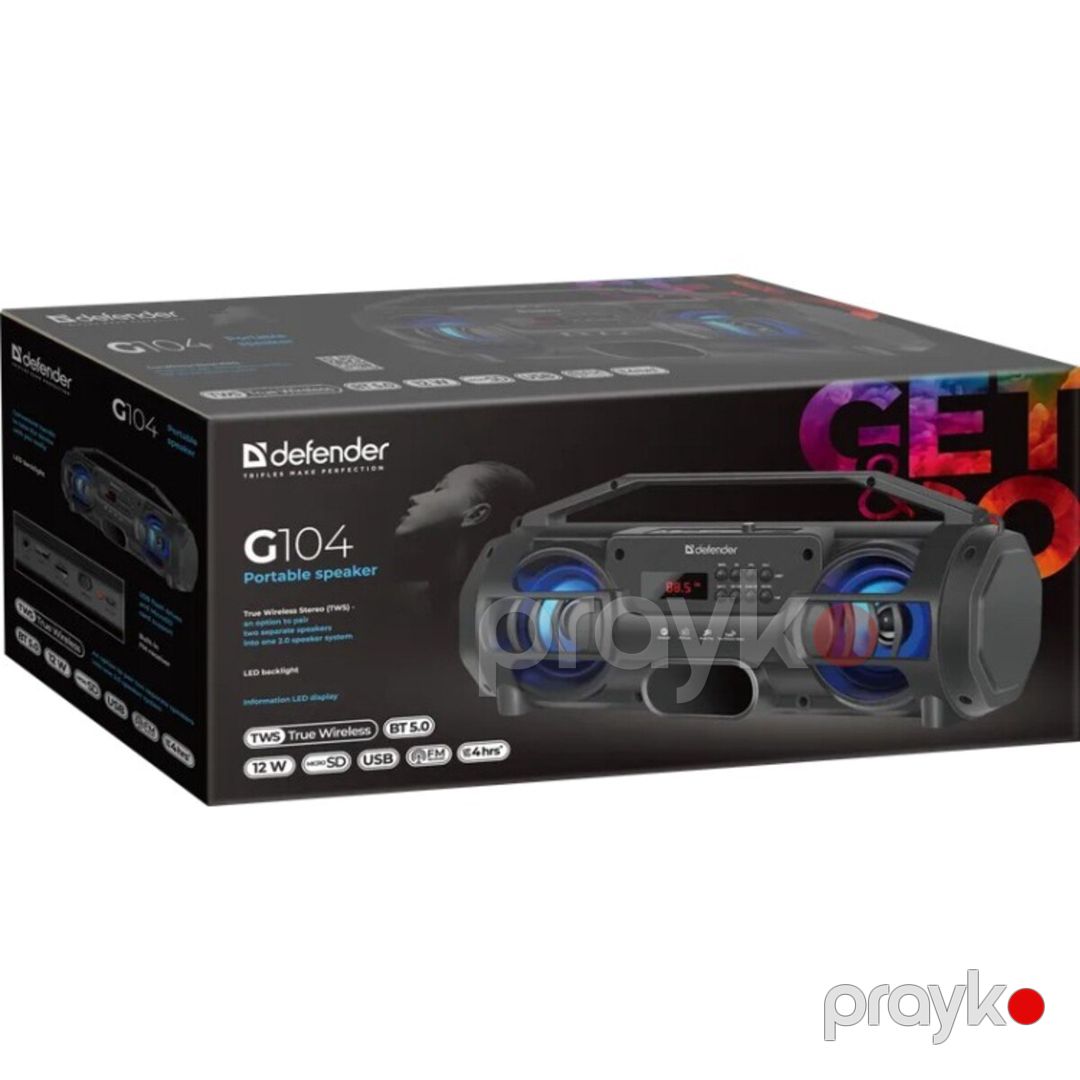 Defender G104 Portable Speaker Black — Səs texnikası, Bakı (4)