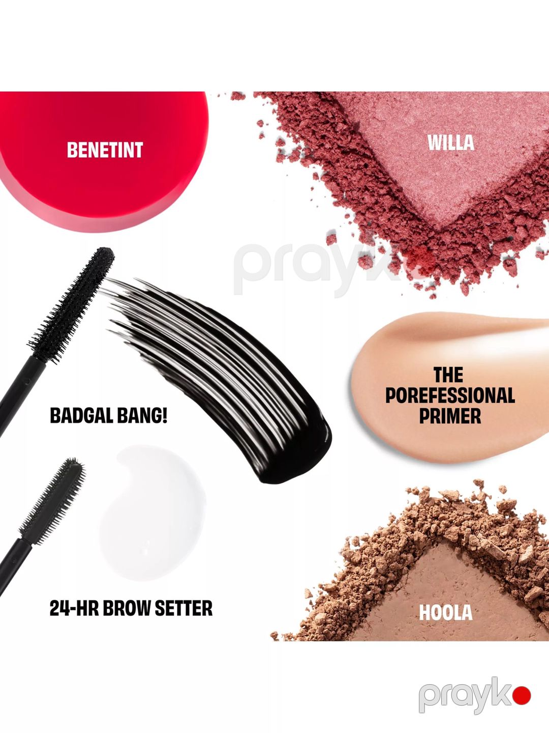 Dekorativ kosmetika dəsti BeneFit I Spy Beauty (kirpiklər üçün tuş BADgal Bang 3 q + ənlik Willa 2.5 q + kirşan-bronzer Hoola 2.5 q + praymer The POREfessional 3 ml + dodaqlar və yanaqlar üçün tint 2 ml + qaş geli 24-HR Brow Setter) — Mallar, Bakı (2)