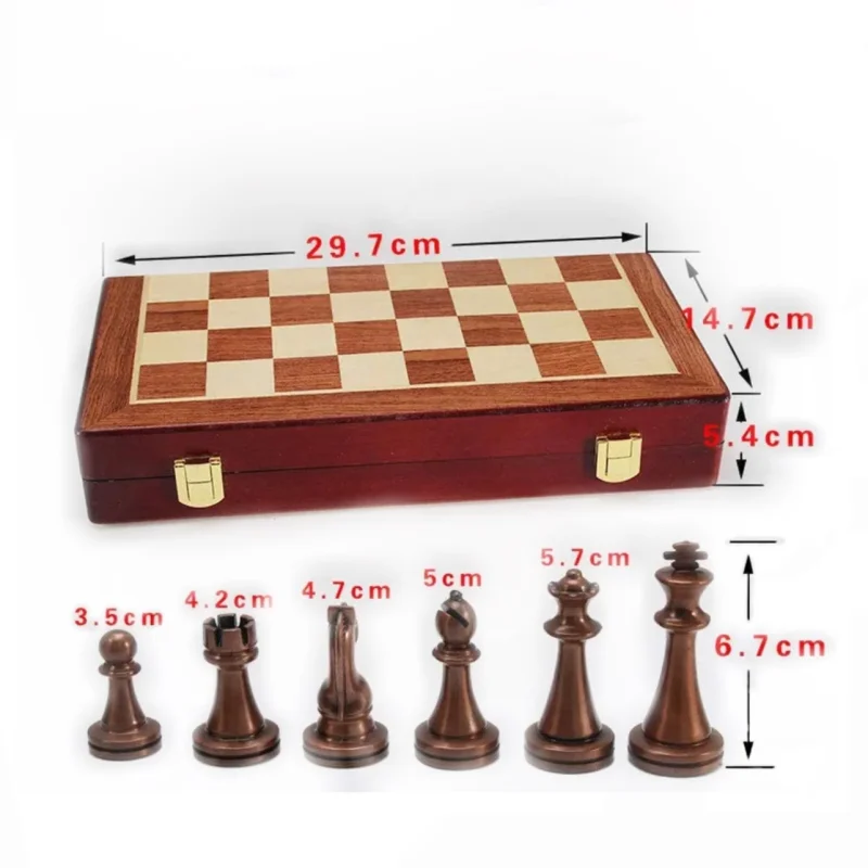 Şahmat WS0529, taxta/metal, 30x30 sm — Top oyunları, Bakı (3)