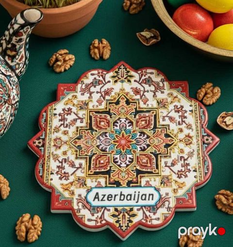 Altlıq çaydan üçün Milli 05, keramika, 15x15 sm — Bakı