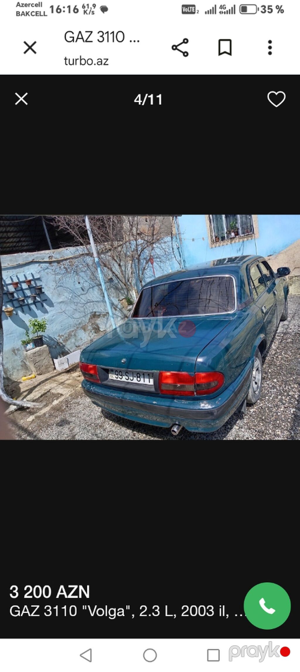 QAZ 3110: 2.3 l 2003 il 192300 km Sedan — Avtomobillər, Bakı (3)