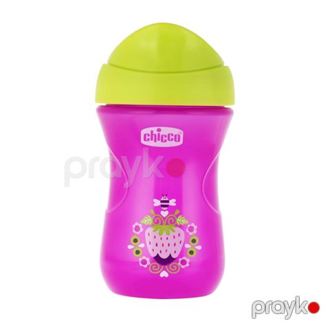 Fincan Chicco EasyCup Girl, çəhrayı/yaşıl, 266 ml — Bakı
