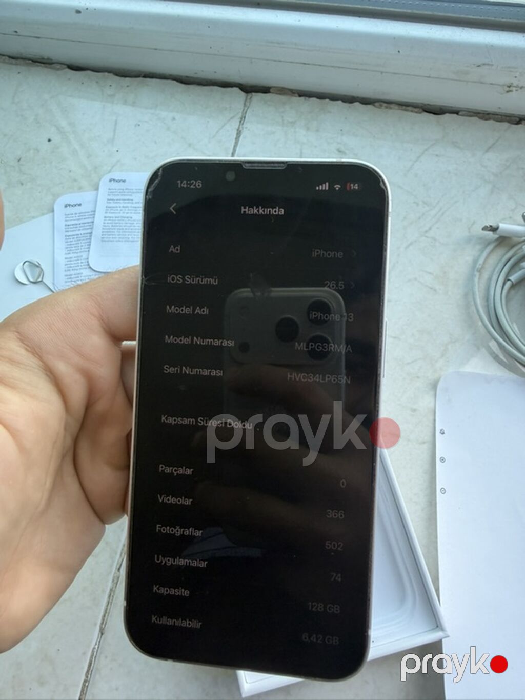 IPhone 13, Ağ, Simsiz şarj, Face ID — Apple iPhone, Xırdalan (6)