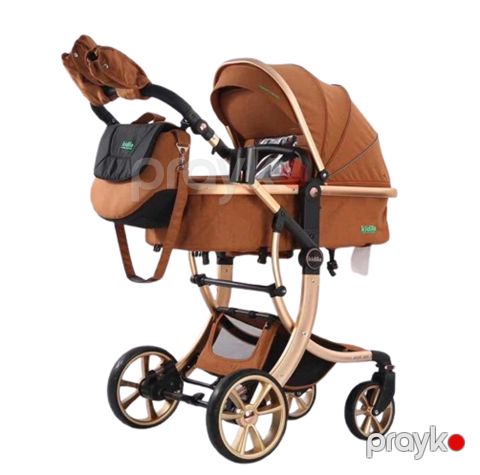 Uşaq arabası Kidilo G600, qəhvəyi — Bakı