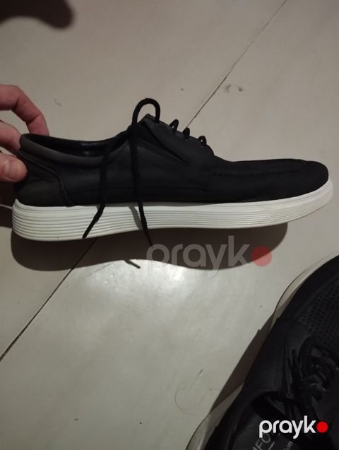 Kişi ayaqqabısı – “Comfort Footwear” - Rəng: qara (ağ, yastı altlıq) — Sumqayıt