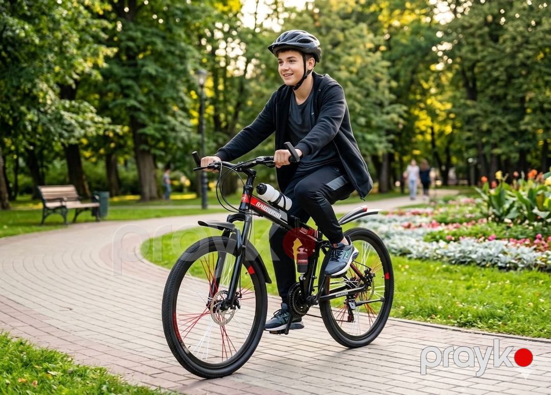 Velosiped Bargerro NP17, 26 inc, 7-12 yaş, qara/qırmızı — Velosipedlər, Bakı (2)