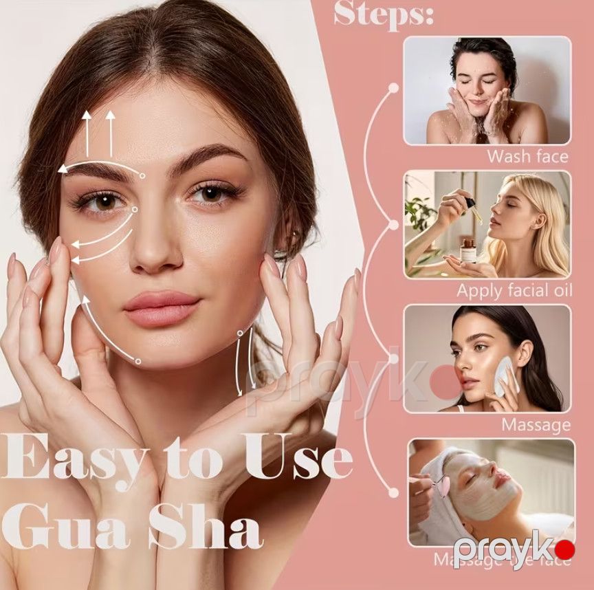 Üz üçün masajorlar dəsti Facial Massage Roller Facial Neck Scraper Care Tool 3 əd — Mallar, Bakı (2)