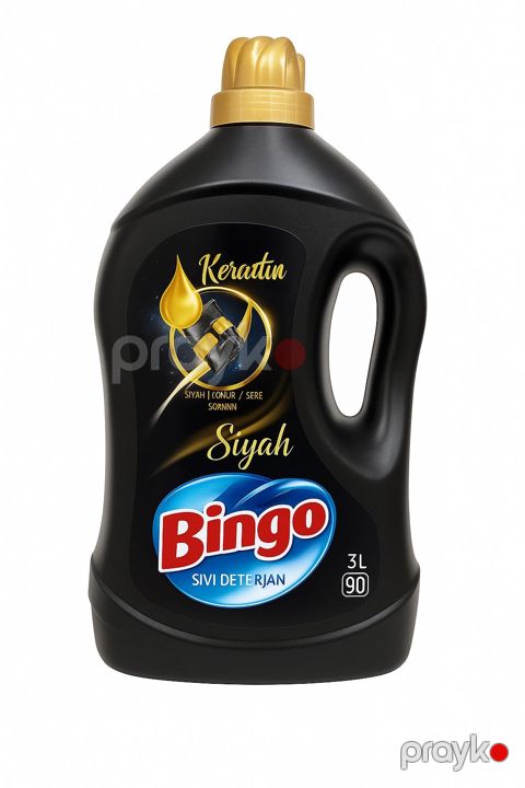 Paltar yumaq üçün maye Bingo Keratinli qara paltarlar üçün, 4000 ml — Bakı