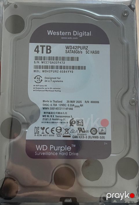 Western Digital Purple 4TB HDD — Bakı