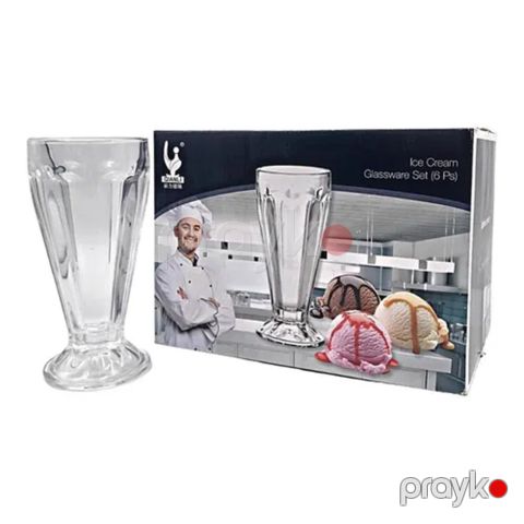 Badə dəsti 9896, şüşə, şəffaf, 400 ml, 6 əd — Bakı