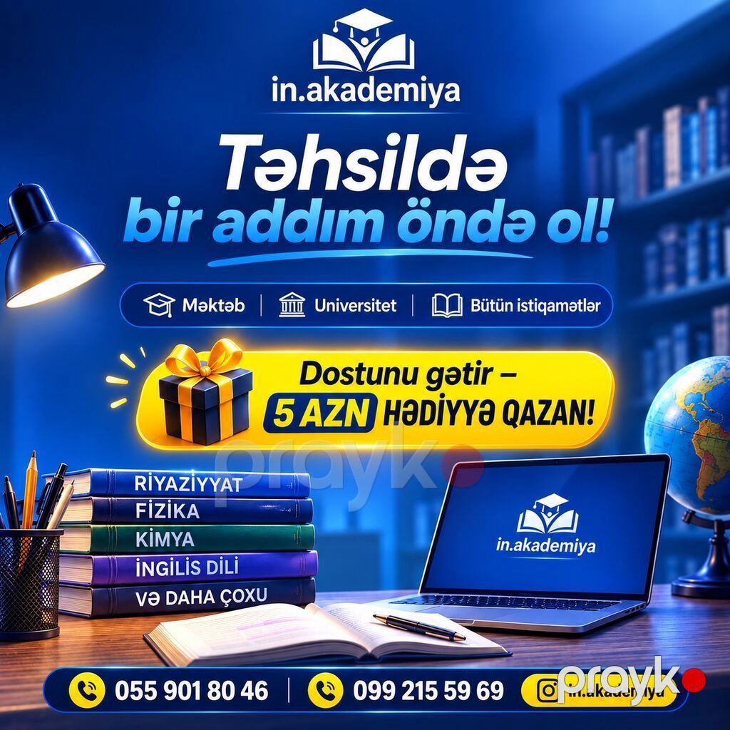 In.akademiya – Onlayn Təhsil Mərkəzi Tədris forması: yalnız onlayn — Digərləri, Bakı (4)