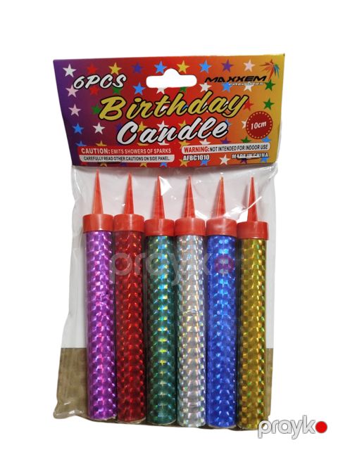 Şamlar-atəşfəşanlıq tort üçün Candle Birthday, 10 sm, 6 əd — Bakı