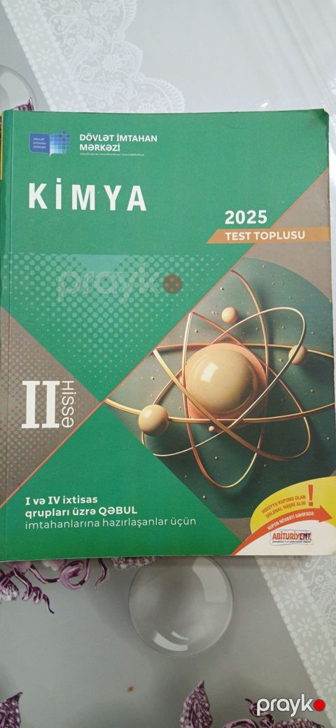 Məhsul: “Kimya – 2025 Test Toplusu”, II hissə Nəşriyyat/layihə — Saray