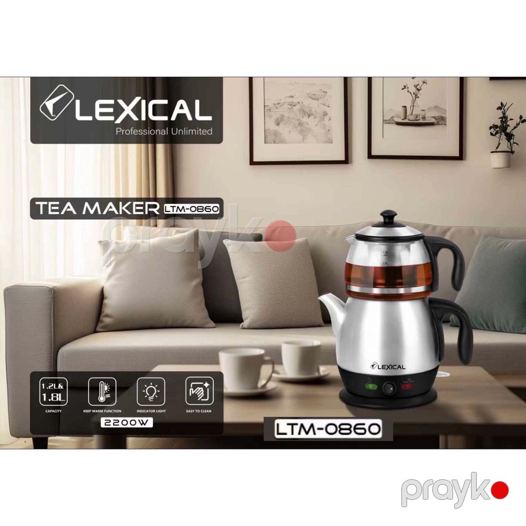 Lexical LTM-0860 Paslanmayan Polad Elektrikli Çaydan Dəsti – 1.8 L + 1.2 L — Elektrik çaydanları və termoslar, Bakı (6)