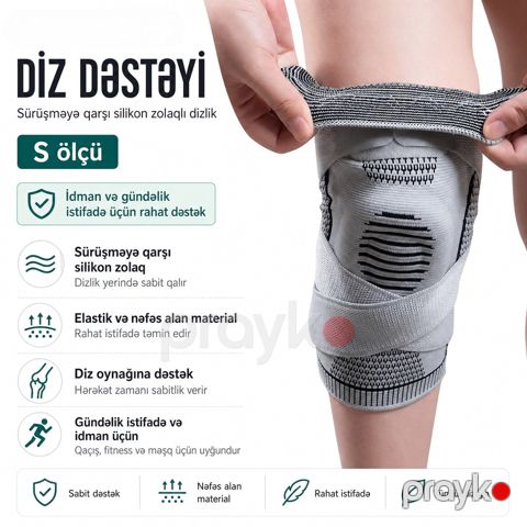 Diz qoruyucusu, boz, ölçü S, 1 əd — Bakı